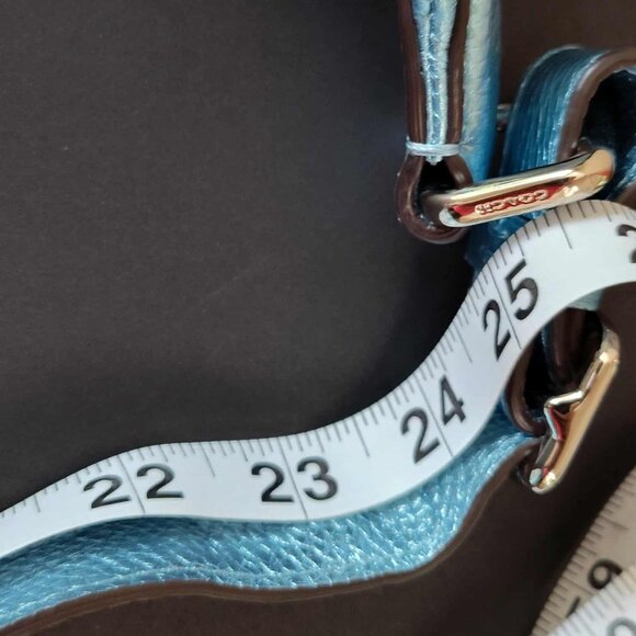 Coach (authenticated), teal, metallic fanny pack/belt bag - Picture 11 of 12